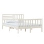 vidaXL Estructura de cama de madera maciza blanca 140x200 cm vidaXL Estructura de cama de madera maciza blanca 140x200 cm