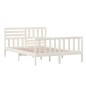 vidaXL Estructura de cama de madera maciza blanca 140x200 cm vidaXL Estructura de cama de madera maciza blanca 140x200 cm