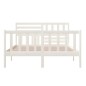 vidaXL Estructura de cama de madera maciza blanca 140x200 cm vidaXL Estructura de cama de madera maciza blanca 140x200 cm