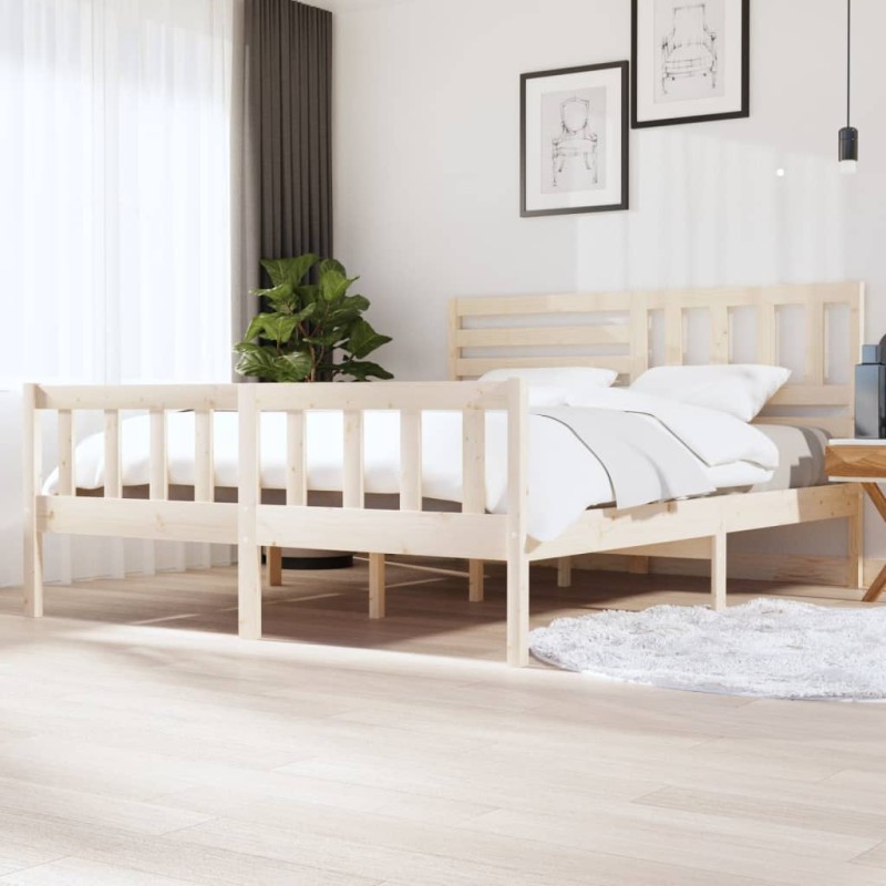 vidaXL Estructura de cama de madera maciza 180x200 cm vidaXL Estructura de cama de madera maciza 180x200 cm