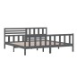 vidaXL Estructura de cama de madera maciza gris 200x200 cm vidaXL Estructura de cama de madera maciza gris 200x200 cm