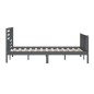vidaXL Estructura de cama de madera maciza gris 200x200 cm vidaXL Estructura de cama de madera maciza gris 200x200 cm