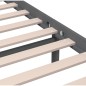 vidaXL Estructura de cama de madera maciza gris 200x200 cm vidaXL Estructura de cama de madera maciza gris 200x200 cm