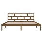 vidaXL Estructura de cama madera maciza marrón 135x190 cm vidaXL Estructura de cama madera maciza marrón 135x190 cm