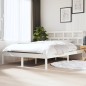 vidaXL Estructura de cama madera maciza blanco 120x190 cm