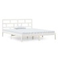 vidaXL Estructura de cama madera maciza blanco 120x190 cm