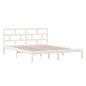vidaXL Estructura de cama madera maciza blanco 120x190 cm