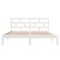 vidaXL Estructura de cama madera maciza blanco 120x190 cm