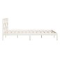 vidaXL Estructura de cama madera maciza blanco 120x190 cm