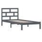 vidaXL Estructura de cama de madera maciza de pino gris 100x200 cm vidaXL Estructura de cama de madera maciza de pino gris 100x200 cm