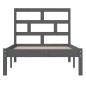 vidaXL Estructura de cama de madera maciza de pino gris 100x200 cm vidaXL Estructura de cama de madera maciza de pino gris 100x200 cm
