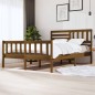 vidaXL Estructura de cama de madera maciza marrón miel 150x200 cm