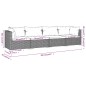vidaXL Set de muebles de jardín 4 pzas y cojines ratán sintético negro vidaXL Set de muebles de jardín 4 pzas y cojines ratán sintético negro