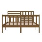 vidaXL Estructura de cama de madera maciza marrón miel 150x200 cm