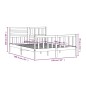 vidaXL Estructura de cama de madera maciza marrón miel 150x200 cm