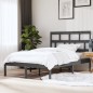 vidaXL Estructura de cama madera maciza gris king size 150x200cm vidaXL Estructura de cama madera maciza gris king size 150x200cm