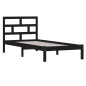 vidaXL Estructura de cama madera maciza de pino negro 100x200 cm