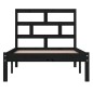 vidaXL Estructura de cama madera maciza de pino negro 100x200 cm