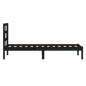 vidaXL Estructura de cama madera maciza de pino negro 100x200 cm