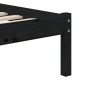 vidaXL Estructura de cama madera maciza de pino negro 100x200 cm