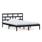 vidaXL Estructura de cama madera maciza negro king size 150x200 cm vidaXL Estructura de cama madera maciza negro king size 150x200 cm