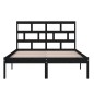 vidaXL Estructura de cama madera maciza negro king size 150x200 cm vidaXL Estructura de cama madera maciza negro king size 150x200 cm
