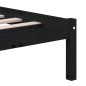 vidaXL Estructura de cama madera maciza negro king size 150x200 cm vidaXL Estructura de cama madera maciza negro king size 150x200 cm