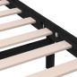 vidaXL Estructura de cama madera maciza negro king size 150x200 cm vidaXL Estructura de cama madera maciza negro king size 150x200 cm