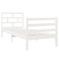 vidaXL Estructura de cama individual madera maciza blanco 75x190 cm vidaXL Estructura de cama individual madera maciza blanco 75x190 cm