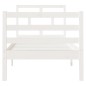 vidaXL Estructura de cama individual madera maciza blanco 75x190 cm vidaXL Estructura de cama individual madera maciza blanco 75x190 cm