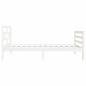 vidaXL Estructura de cama individual madera maciza blanco 75x190 cm vidaXL Estructura de cama individual madera maciza blanco 75x190 cm