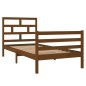 vidaXL Estructura de cama madera maciza pino marrón miel 90x200 cm