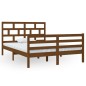 vidaXL Estructura de cama madera maciza de pino marrón miel 140x200 cm