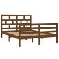 vidaXL Estructura de cama madera maciza de pino marrón miel 140x200 cm