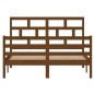 vidaXL Estructura de cama madera maciza de pino marrón miel 140x200 cm