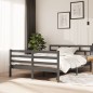 vidaXL Estructura de cama de madera maciza de pino gris 140x190 cm vidaXL Estructura de cama de madera maciza de pino gris 140x190 cm