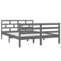 vidaXL Estructura de cama de madera maciza de pino gris 140x190 cm vidaXL Estructura de cama de madera maciza de pino gris 140x190 cm