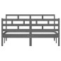 vidaXL Estructura de cama de madera maciza de pino gris 140x190 cm vidaXL Estructura de cama de madera maciza de pino gris 140x190 cm