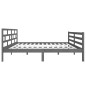 vidaXL Estructura de cama de madera maciza de pino gris 140x190 cm vidaXL Estructura de cama de madera maciza de pino gris 140x190 cm