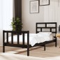 vidaXL Estructura de cama madera maciza de pino negro 90x190 cm vidaXL Estructura de cama madera maciza de pino negro 90x190 cm