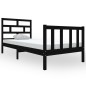 vidaXL Estructura de cama madera maciza de pino negro 90x190 cm vidaXL Estructura de cama madera maciza de pino negro 90x190 cm