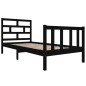 vidaXL Estructura de cama madera maciza de pino negro 90x190 cm vidaXL Estructura de cama madera maciza de pino negro 90x190 cm