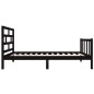 vidaXL Estructura de cama madera maciza de pino negro 90x190 cm vidaXL Estructura de cama madera maciza de pino negro 90x190 cm