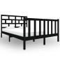 vidaXL Estructura de cama de madera maciza de pino negro 120x190 cm