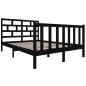 vidaXL Estructura de cama de madera maciza de pino negro 120x190 cm