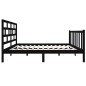 vidaXL Estructura de cama de madera maciza de pino negro 120x190 cm