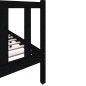 vidaXL Estructura de cama de madera maciza de pino negro 120x190 cm