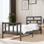 vidaXL Estructura de cama madera maciza de pino gris 90x190 cm vidaXL Estructura de cama madera maciza de pino gris 90x190 cm