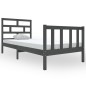 vidaXL Estructura de cama madera maciza de pino gris 90x190 cm vidaXL Estructura de cama madera maciza de pino gris 90x190 cm