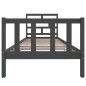 vidaXL Estructura de cama madera maciza de pino gris 90x190 cm vidaXL Estructura de cama madera maciza de pino gris 90x190 cm